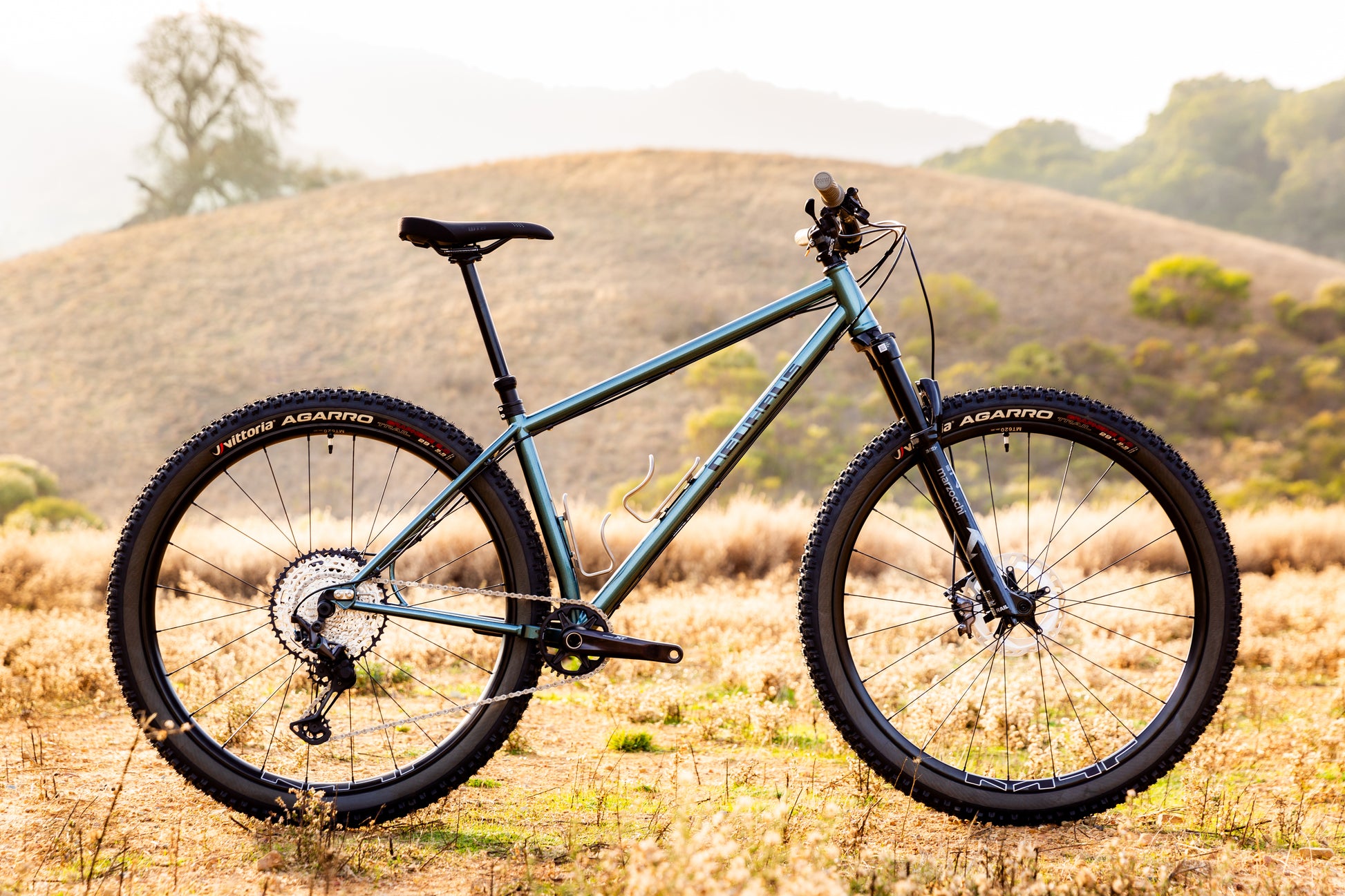 Neuhaus Metalworks Hummingbird Core steel hardtail mountain bike frame — 29er MTB with progressive trail geometry, designed in California